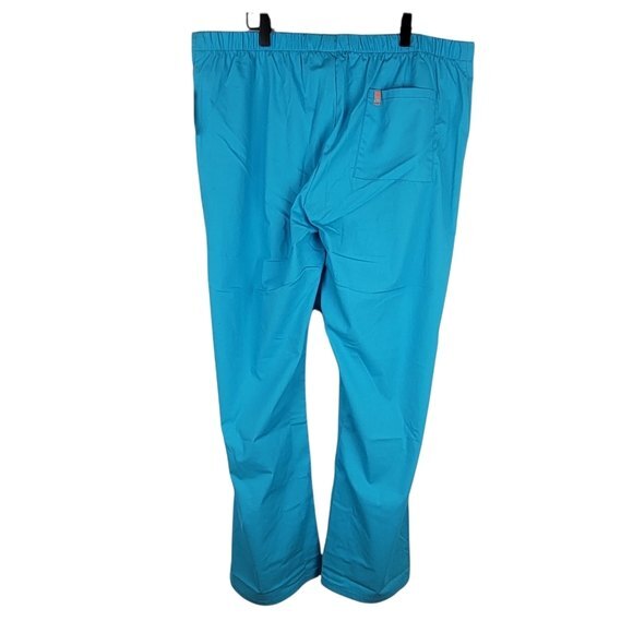 Code Happy Womens Drawstring Scrub Pants, Turquoise Blue, L, New With Tags, NWT - Picture 4 of 13